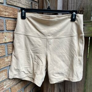 Lululemon Athletica Tan Bike Shorts High-Waisted Comfort